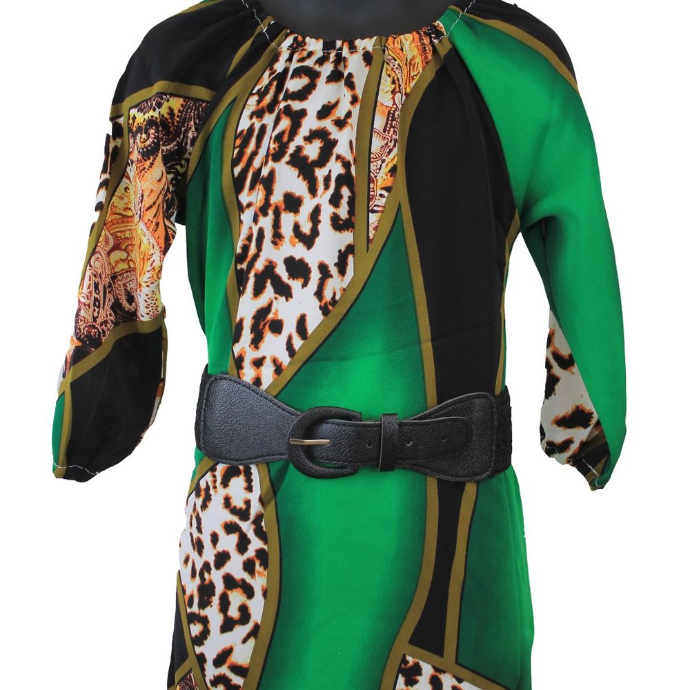 Toddler Green Leopard  Dress